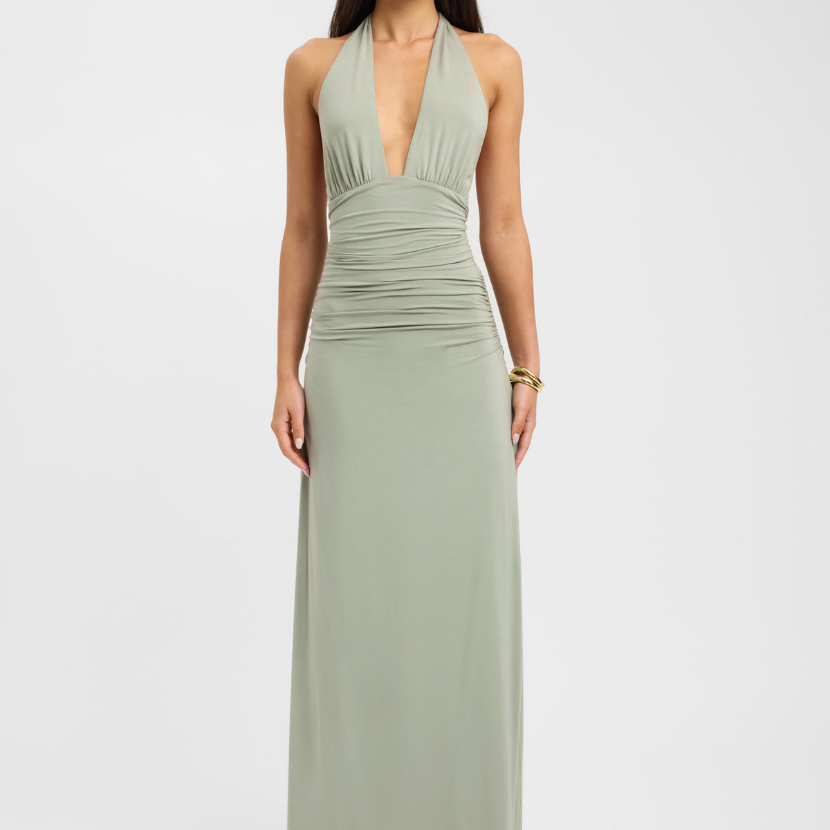 kookai green wrap dress KOOKAI