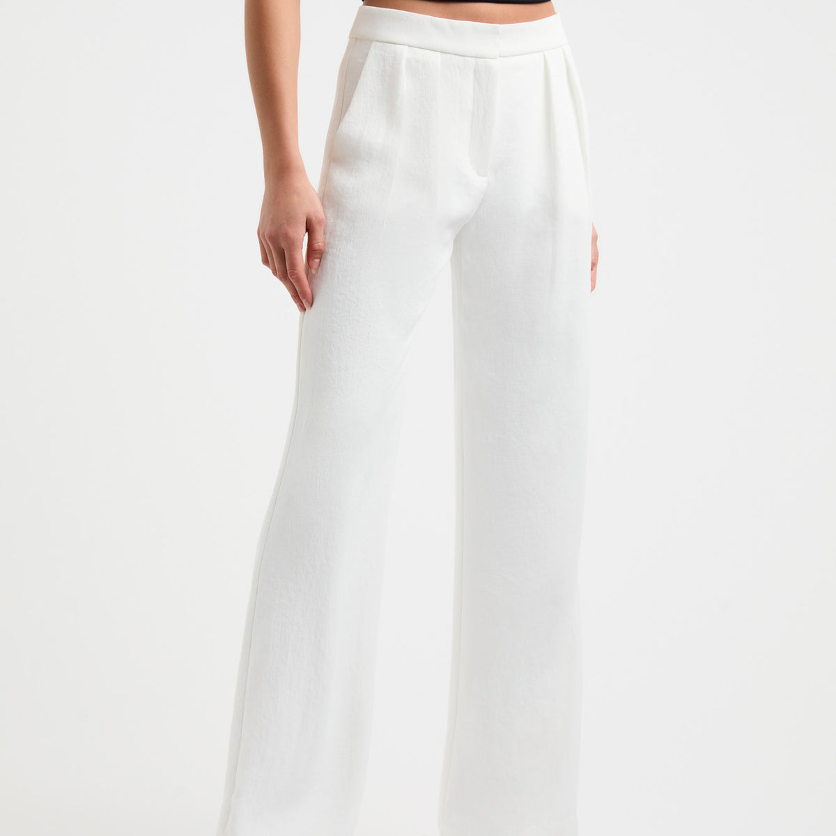 Kookai White Long Pants Womens Kookai Ariel Low Rise Pant White