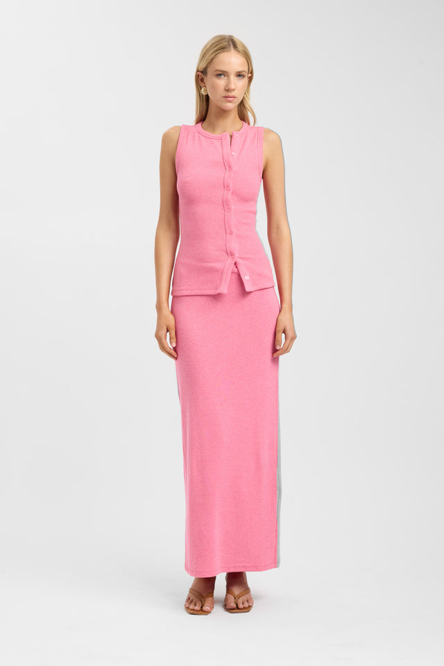 side Carter Maxi Skirt Kookai Straight Knee womens-skirts 