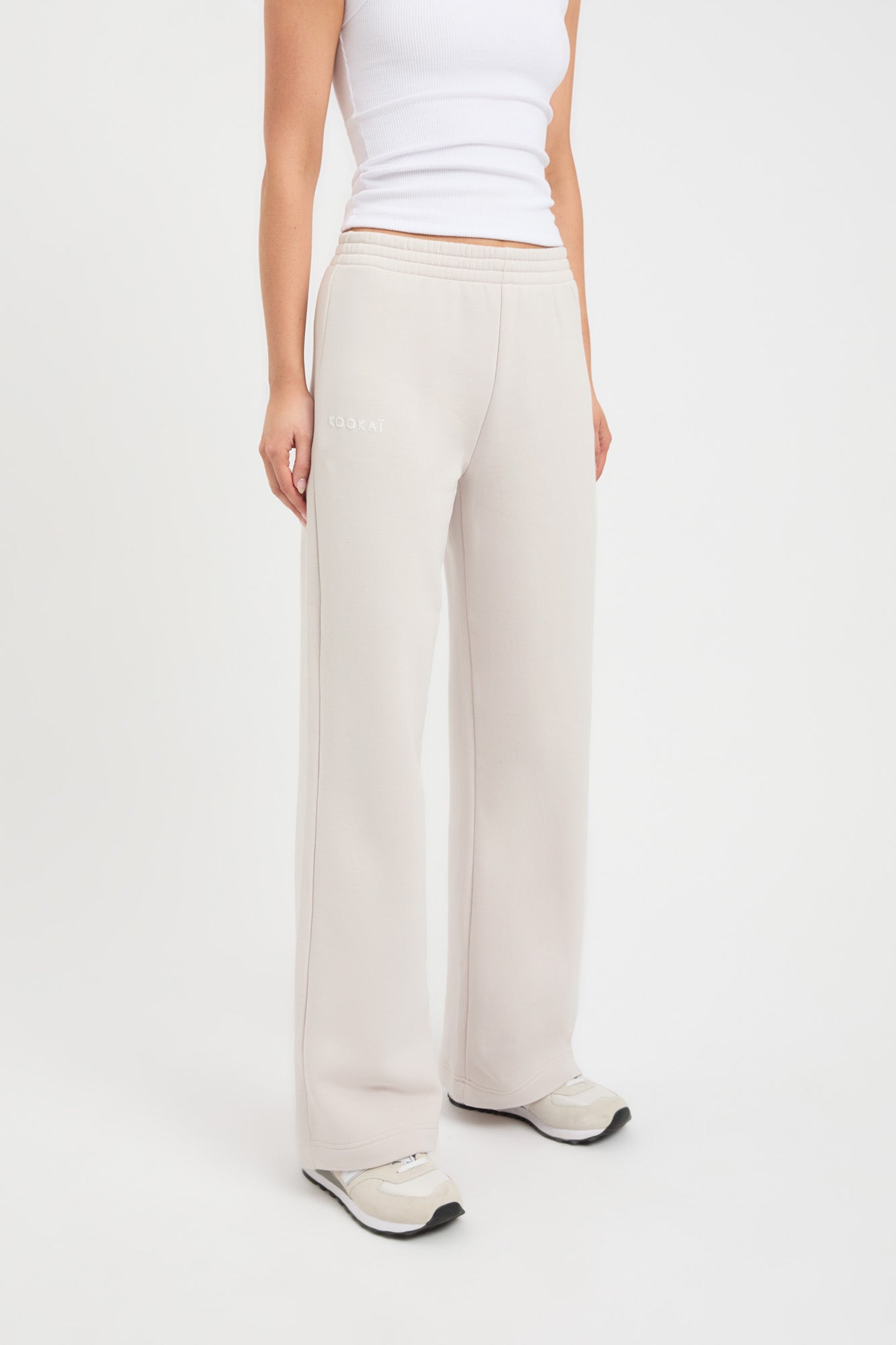 Buy Brushed Wide Leg Trackpant Pearl Grey Online Australia