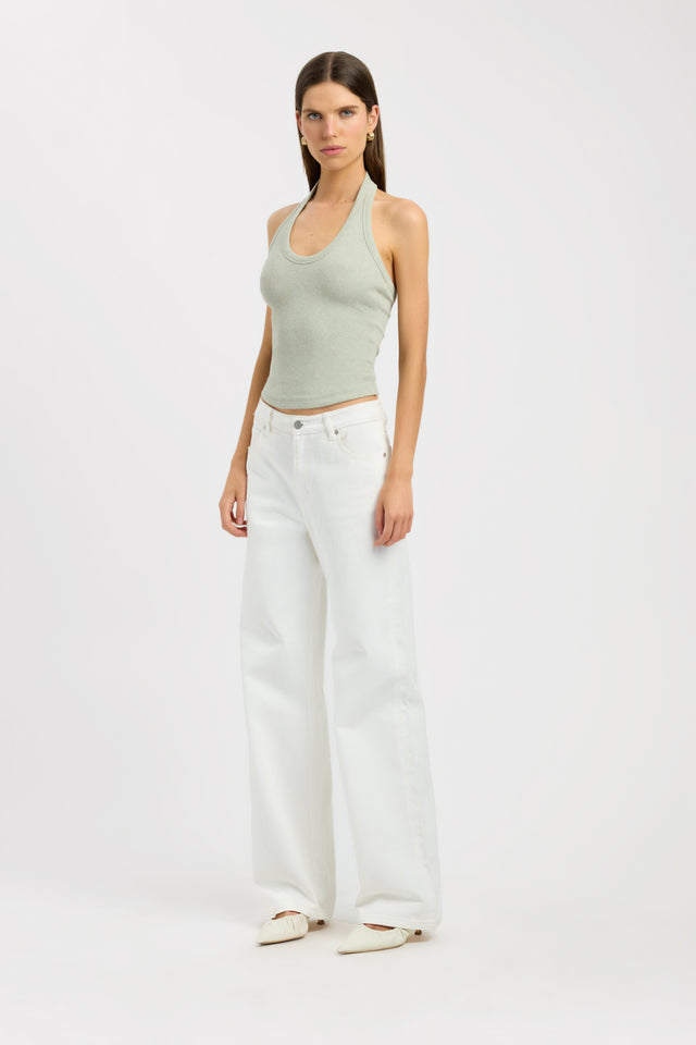 side Hadley Tank Kookai Fitted Scoopneck Sleeveless Womens-Blouse 