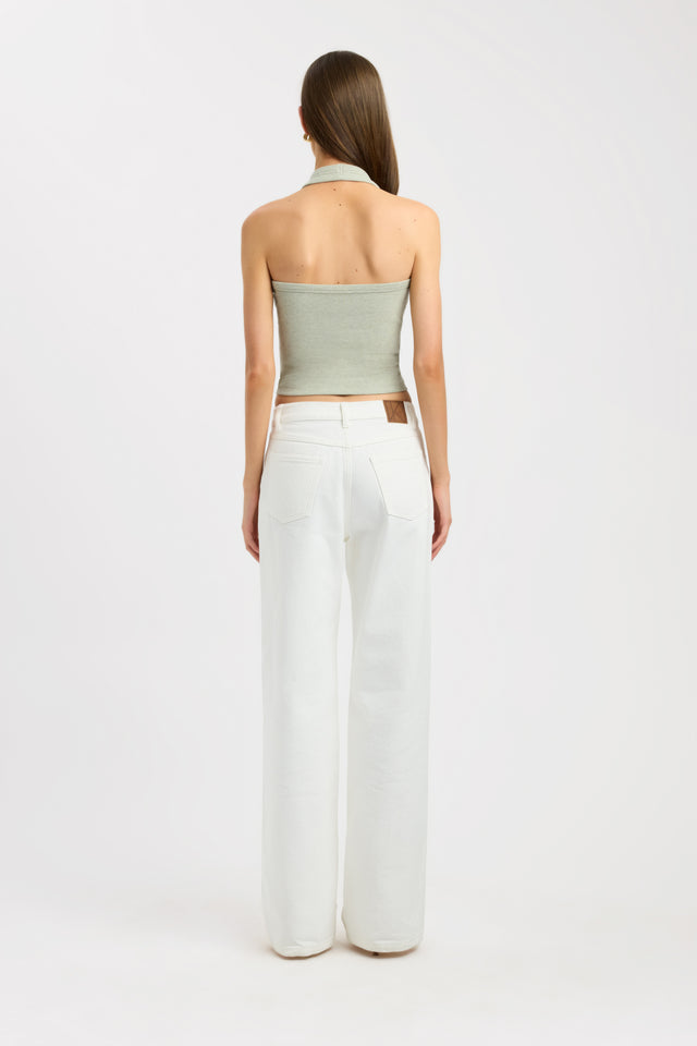 back Hadley Tank Kookai Fitted Scoopneck Sleeveless Womens-Blouse 