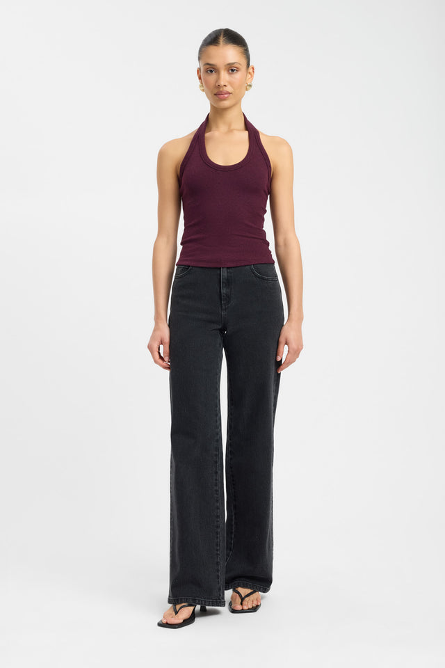 Hadley Tank Kookai Fitted Scoopneck Sleeveless Womens-Blouse 