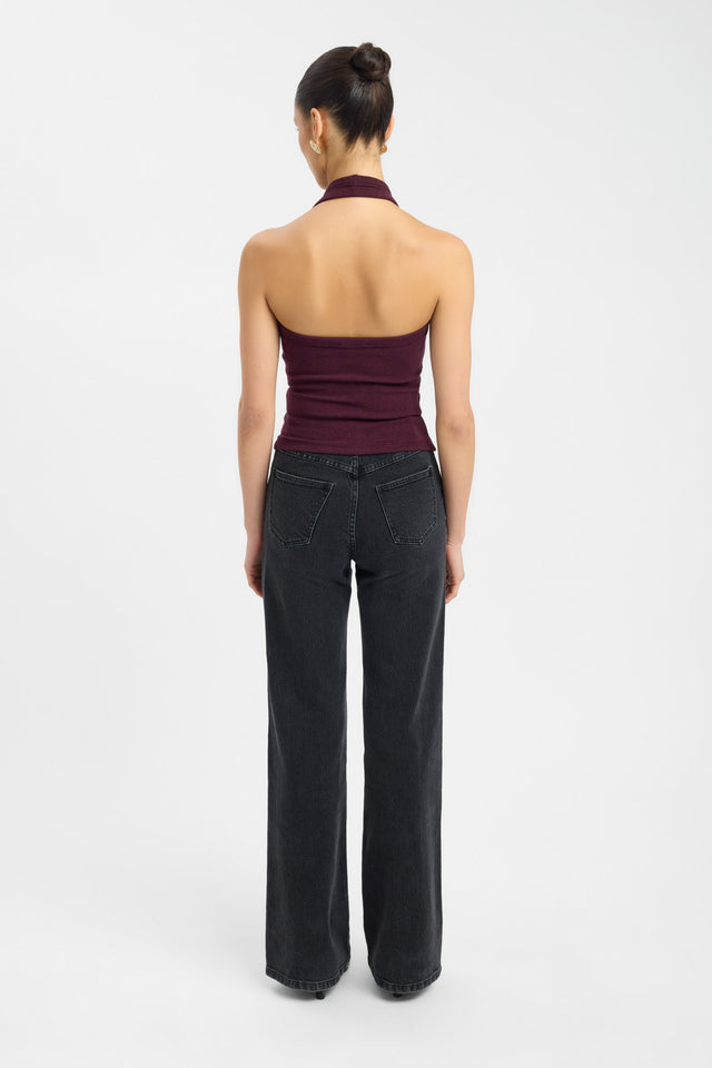 Hadley Tank Kookai Fitted Scoopneck Sleeveless Womens-Blouse 