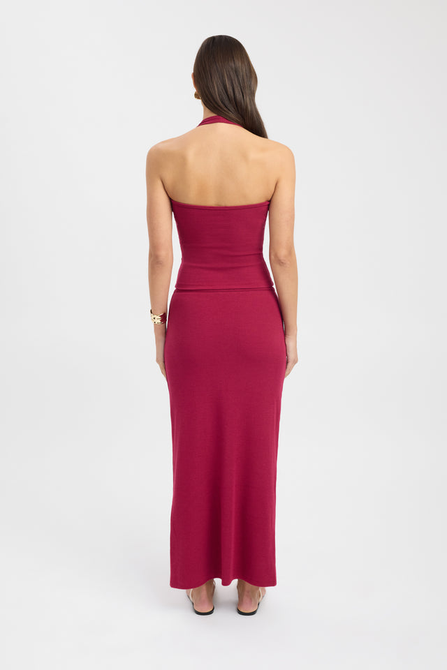 back Caity Tank Kookai Fitted Plungeneck Sleeveless Womens-Blouse 