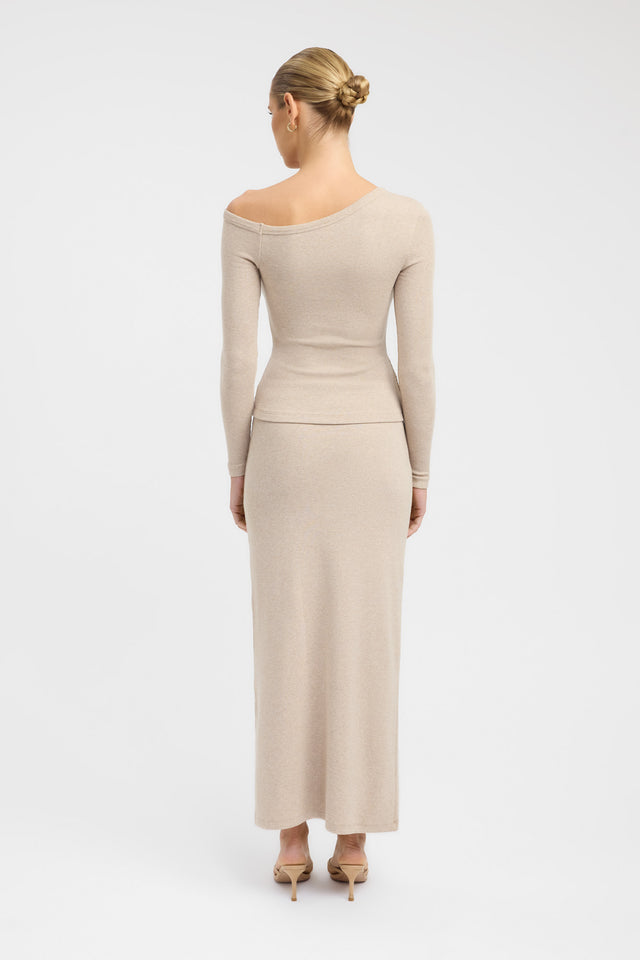 back Bennett Top Kookai Fitted Asymmetry Long sleeve Womens-Blouse 