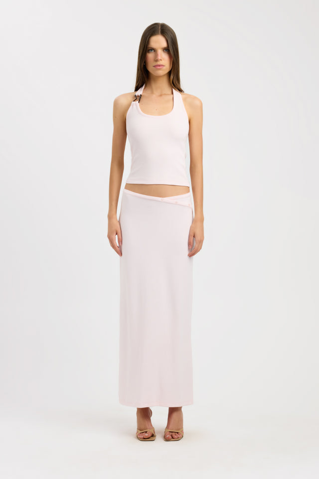 side Casper Tank Kookai Fitted Scoopneck Sleeveless Womens-Blouse 