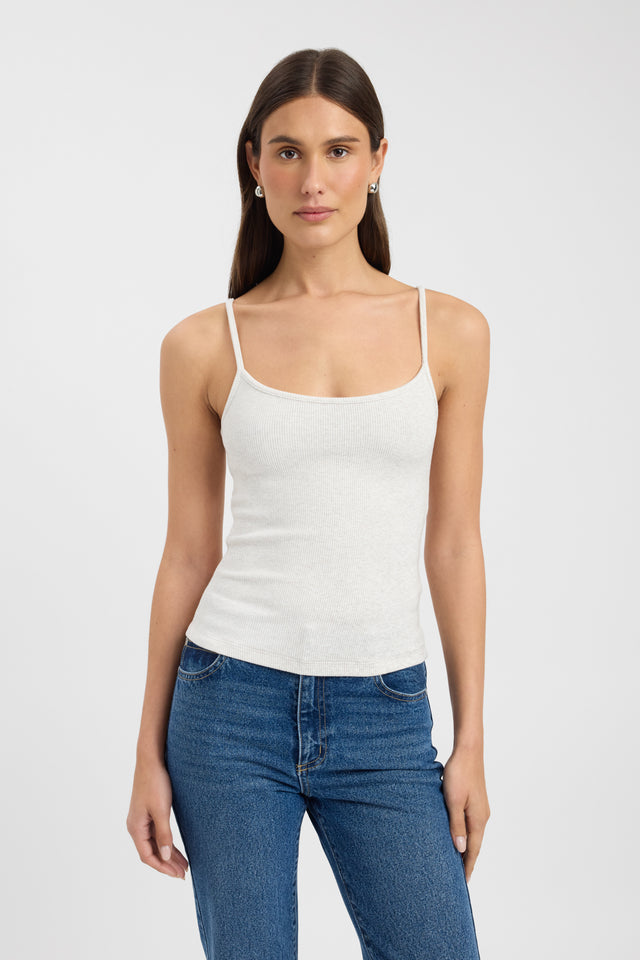 front Haz Tank Kookai Fitted Scoopneck Sleeveless Womens-Blouse 