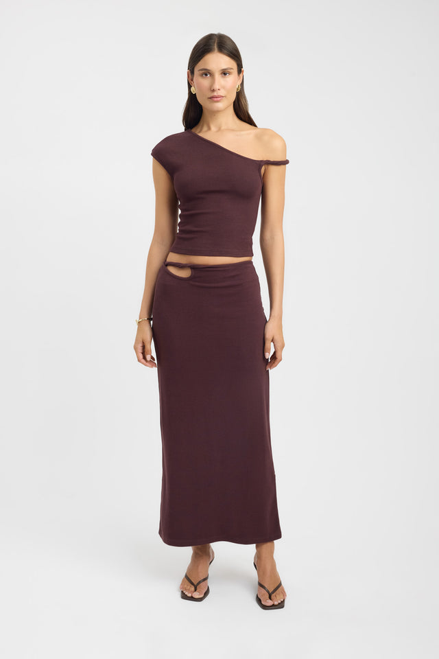 side Finn Skirt Kookai Straight Maxi womens-skirts 