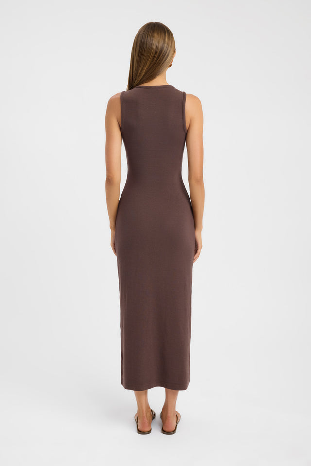 back Cammy Maxi Dress Kookai Straight Maxi Fitted Highneck womens-dresses 