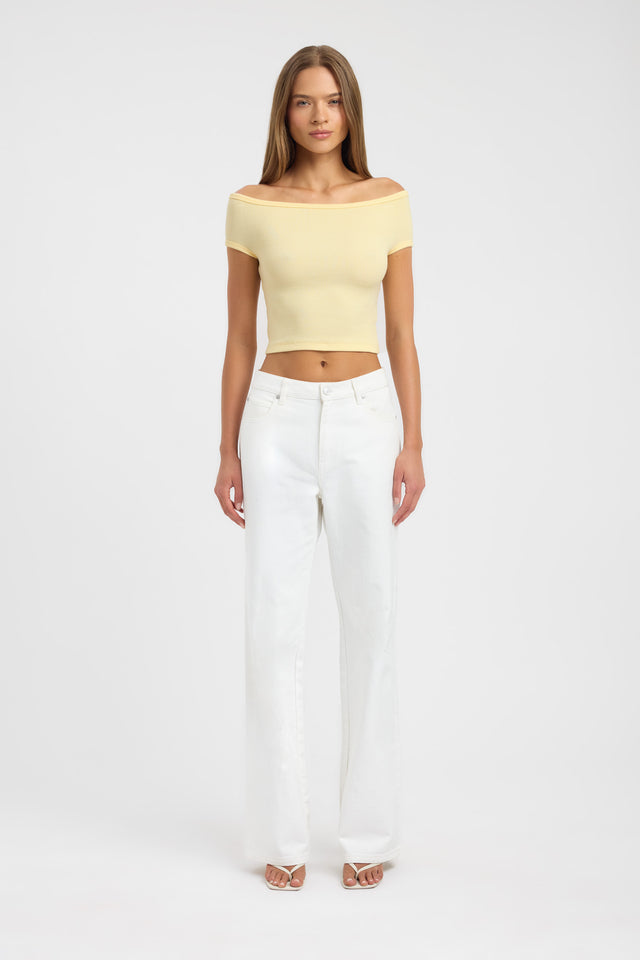 side Scarlet Top Kookai Fitted Boatneck Short sleeves Womens-Blouse 