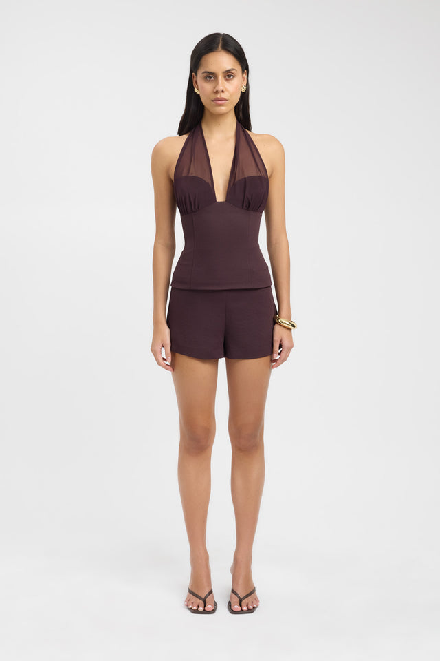 side Oyster Low Rise Short Kookai High-rise Fitted womens-shorts 