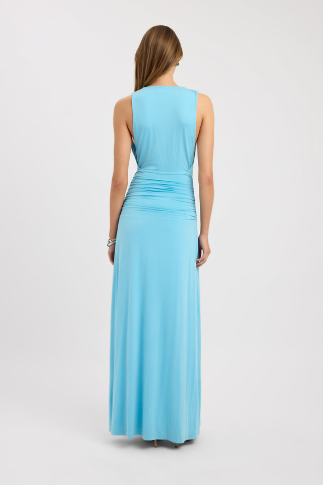 back Vera Maxi Dress Kookai Fit-and-flare Maxi Fitted Plungeneck womens-dresses 