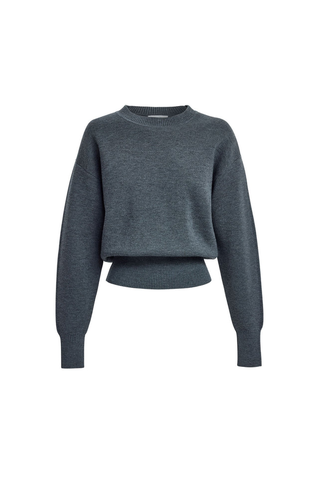 side Dalton Crew Jumper Kookai Relaxed Highneck Long sleeve Womens-Blouse 