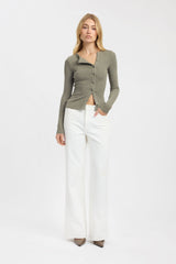 Bec Button Long Sleeve Top