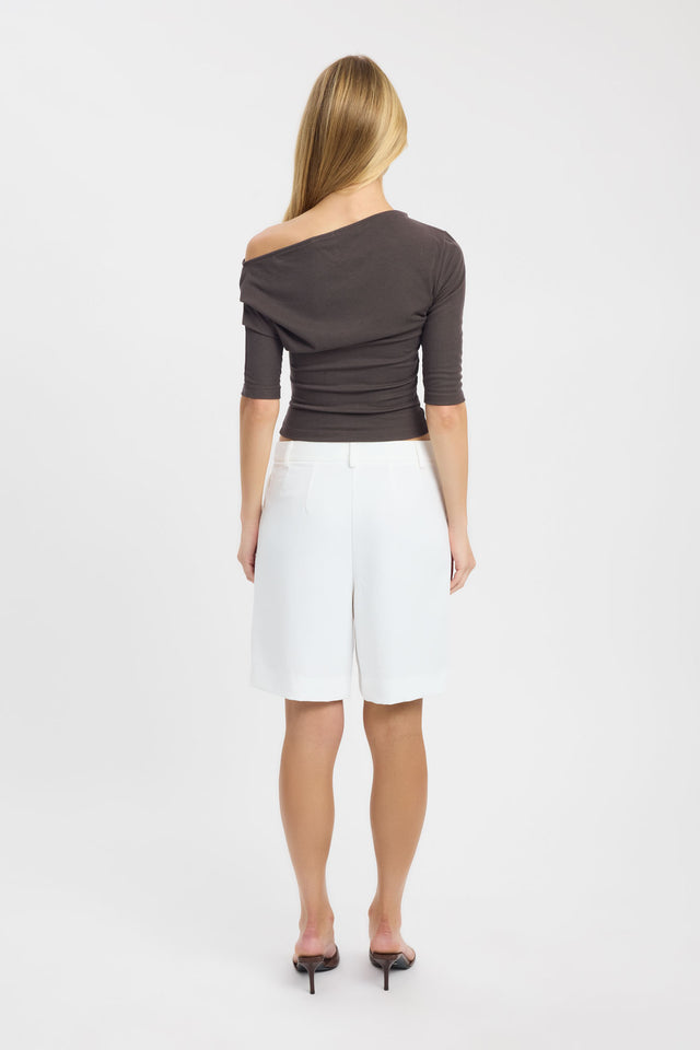 back Gabe Top Kookai Fitted Asymmetry Half sleeves Womens-Blouse 