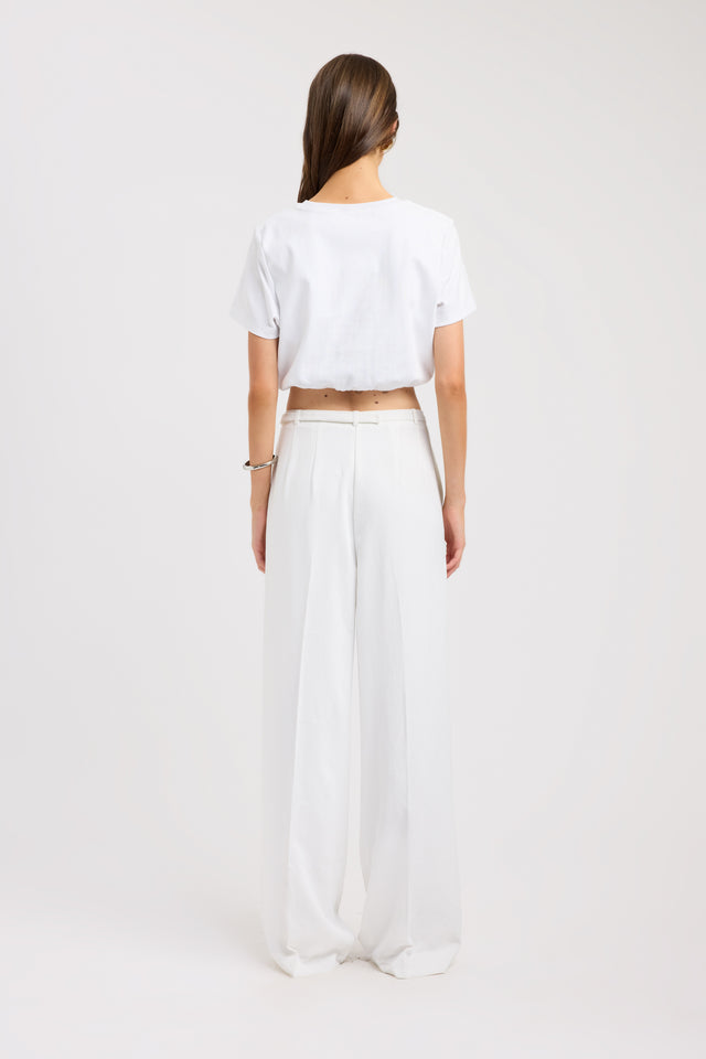 back Dusk Cropped Tee Kookai Relaxed Roundneck Short sleeves Womens-Blouse 