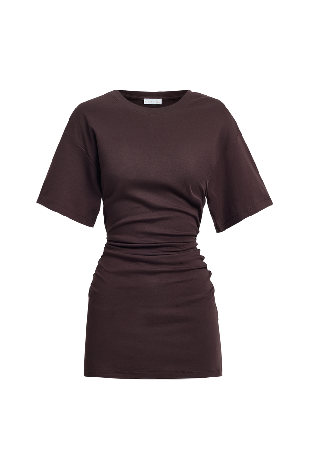 Nova Mini Dress Kookai Straight Mini Relaxed Roundneck womens-dresses 
