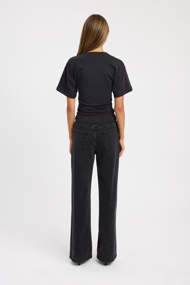 Nova Vee Neck Tee Kookai Crew neck Fitted womens-tees 