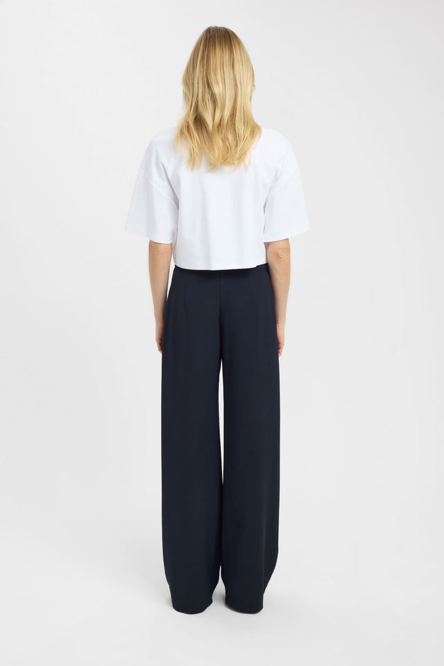 back Halo Cropped Tee Kookai Oversized Roundneck Half sleeves Womens-Blouse 