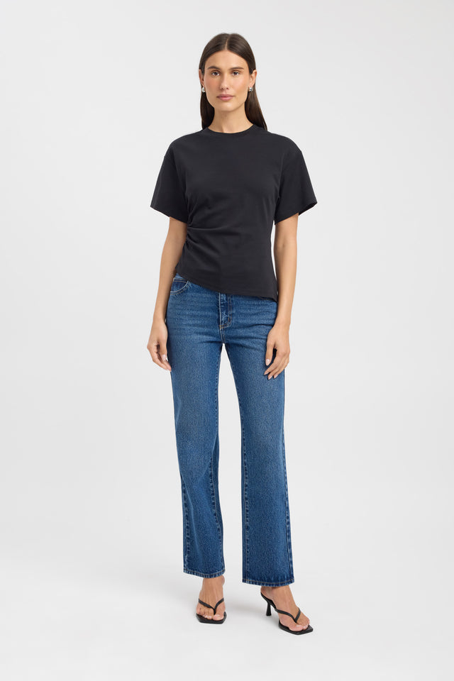 side Nova Tee Kookai Relaxed Roundneck Short sleeves Womens-Blouse 