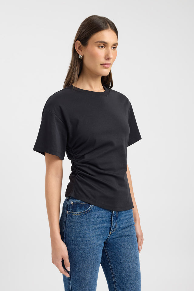 side Nova Tee Kookai Relaxed Roundneck Short sleeves Womens-Blouse 