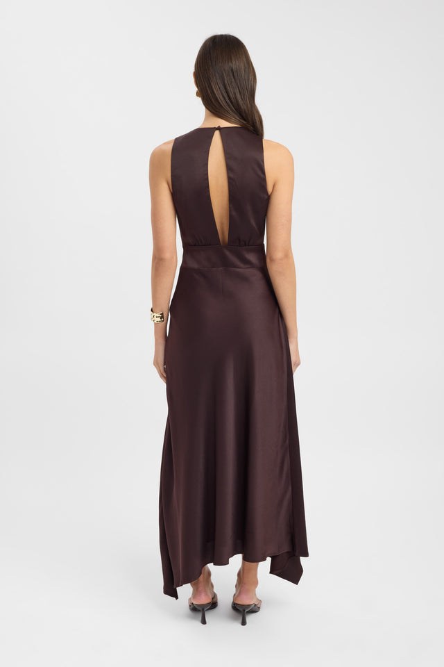 back Palermo Plunge Maxi Dress Kookai Fit-and-flare Maxi Fitted Plungeneck womens-dresses 