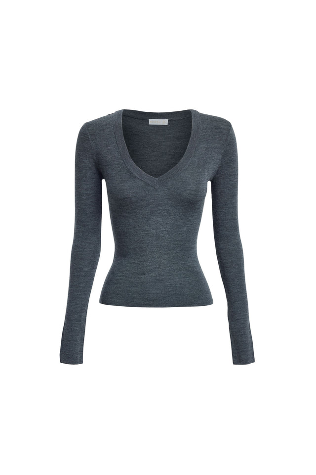 product Jackson Vee Long Sleeve Top Kookai Fitted V-neck Long sleeve Womens-Blouse 