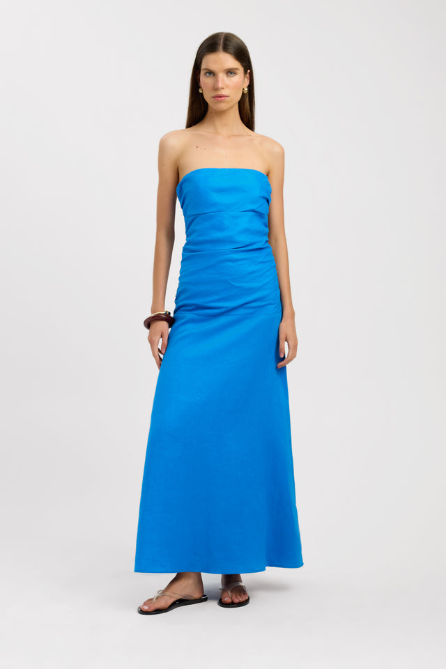 Palm Strapless Maxi Dress