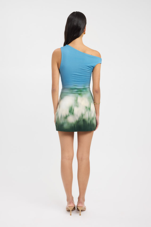 back Maya Mini Dress Kookai Bodycon Mini Fitted Asymmetry womens-dresses 