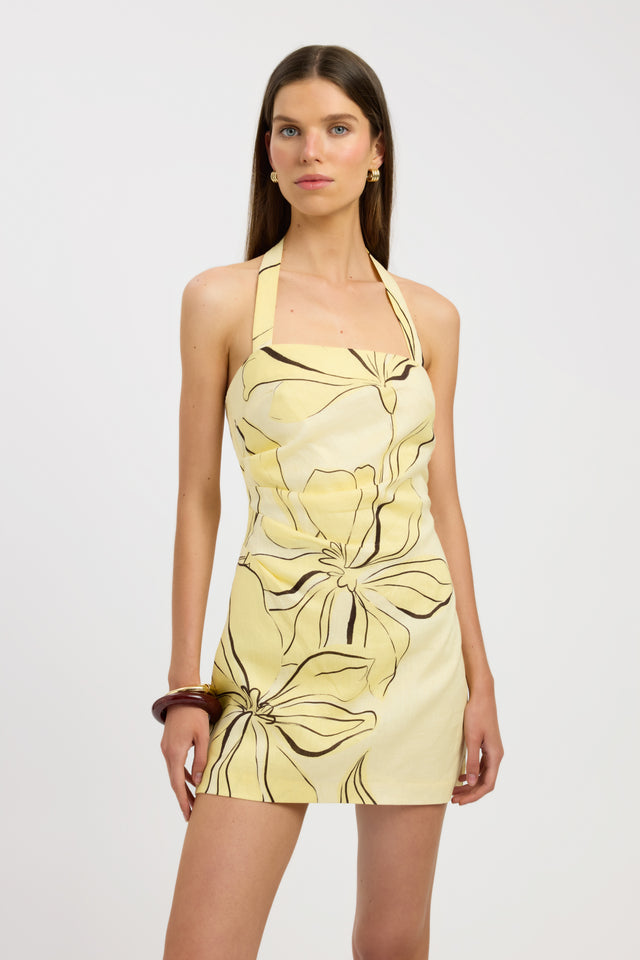 front Bloom Mini Dress Kookai Straight Mini Relaxed Squareneck womens-dresses 