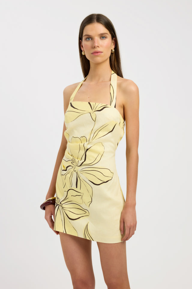 front Bloom Mini Dress Kookai Straight Mini Relaxed Squareneck womens-dresses 