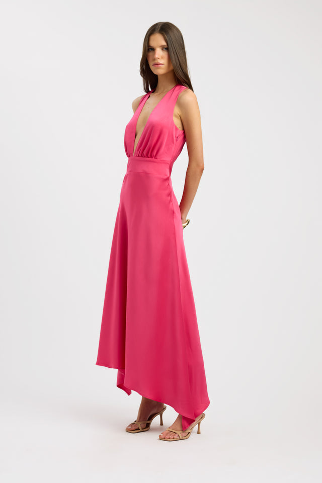 side Palermo Plunge Maxi Dress Kookai Aline Maxi Relaxed Plungeneck womens-dresses 