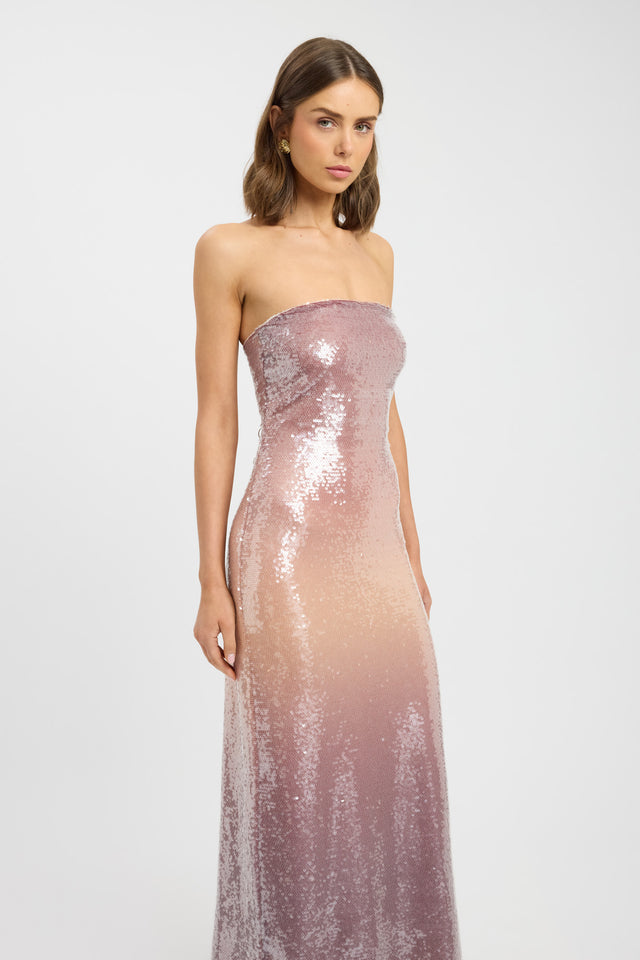 side Limy Strapless Maxi Dress Kookai Straight Maxi Fitted Straight womens-dresses 