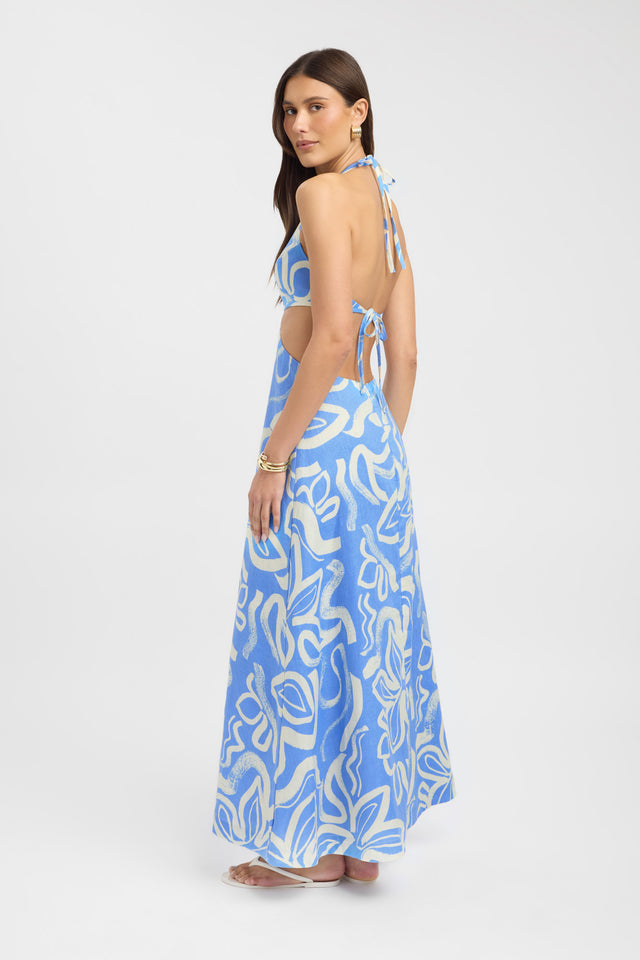 side Soley Maxi Dress Kookai Fit-and-flare Maxi Fitted Plungeneck womens-dresses 