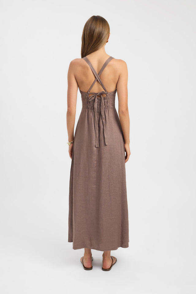 Palm Vee Maxi Dress