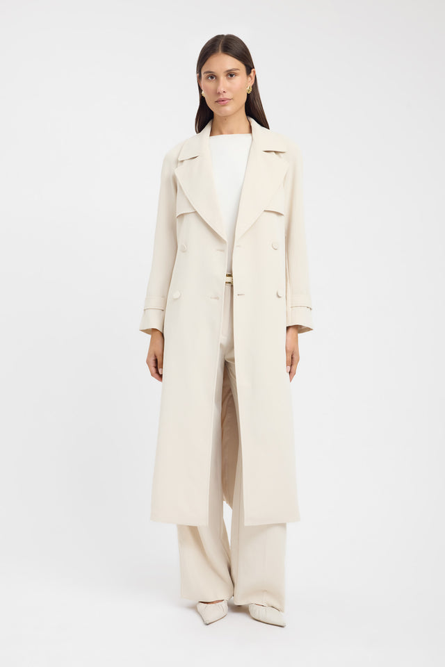 front Opal Trench Kookai Long sleeve Trench-coat Full length womens-coats-and-jackets 