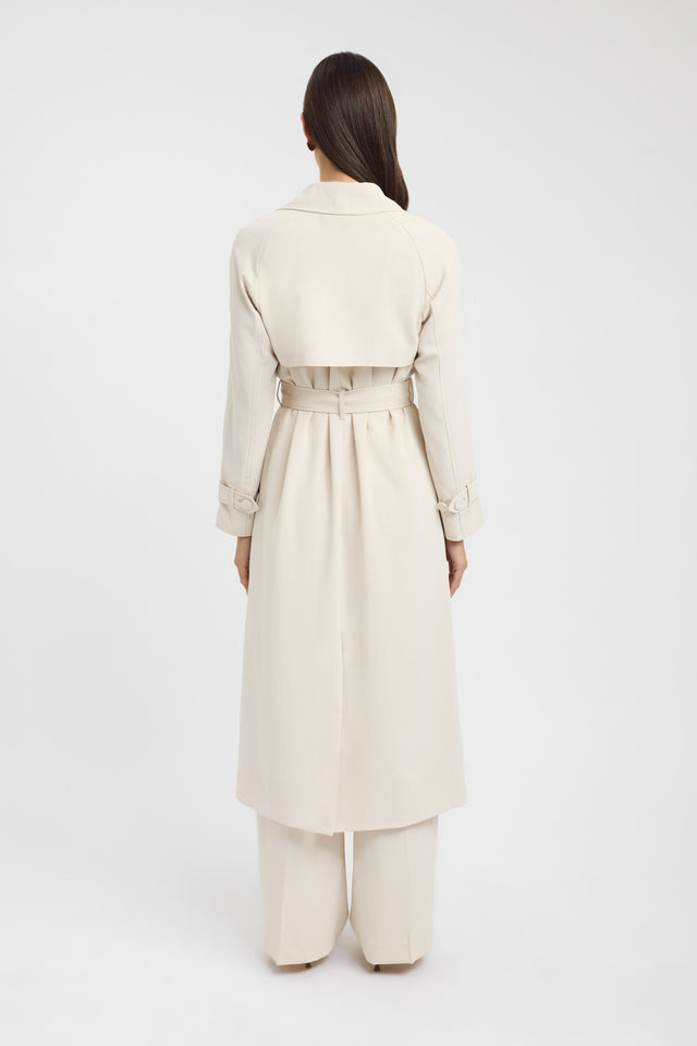 back Opal Trench Kookai Long sleeve Trench-coat Full length womens-coats-and-jackets 