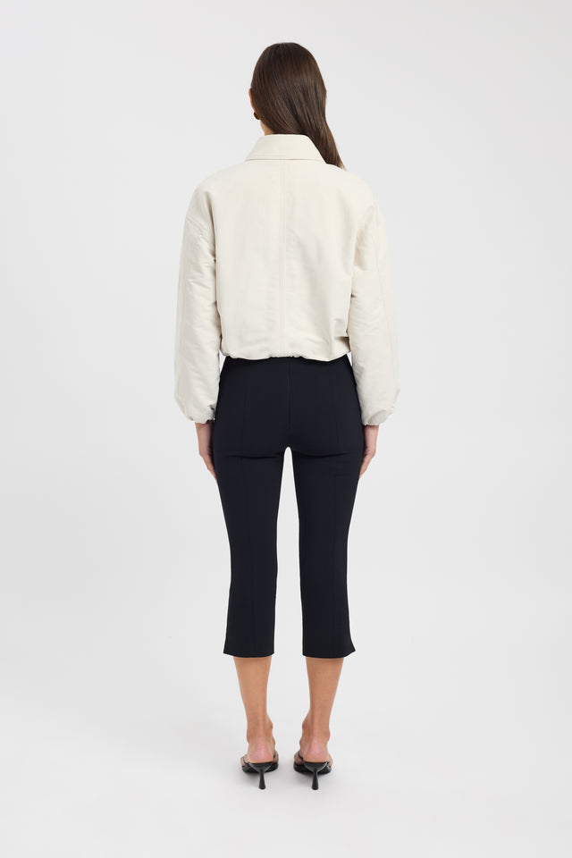 back Kora Collared Jacket Kookai Long sleeve Regular Short black womens-coats-and-jackets 