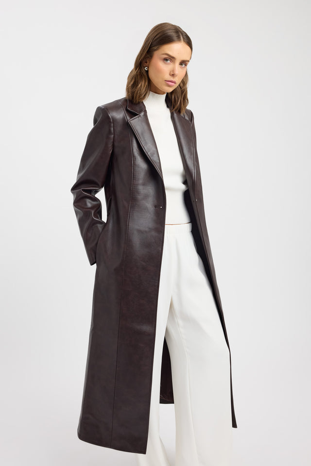 side Heavy Phoenix Trench Kookai Long sleeve Trench-coat Full length womens-coats-and-jackets 