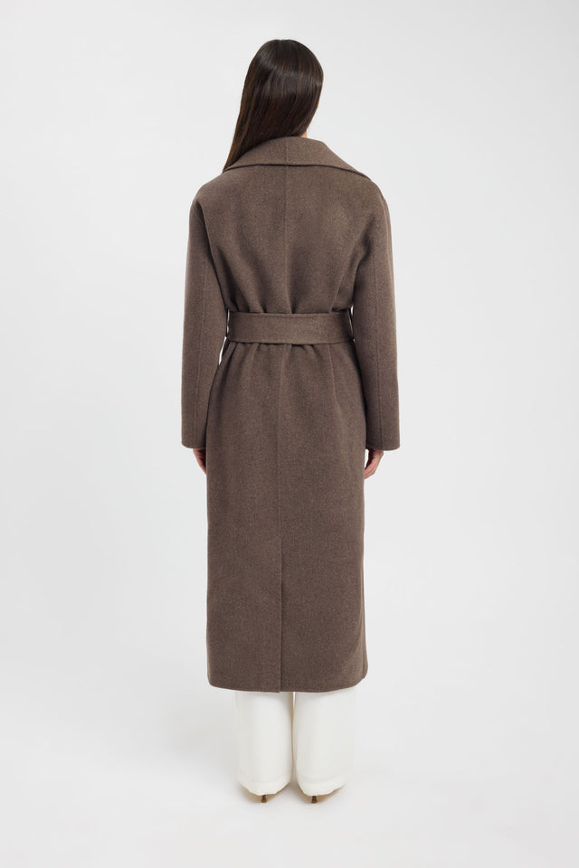 back Dresden Wool Coat Kookai Long sleeve Overcoat Full length womens-coats-and-jackets 