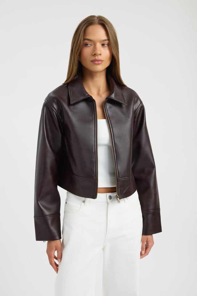 Heavy Phoenix Jacket Kookai Long sleeve Biker Regular womens-coats-and-jackets 