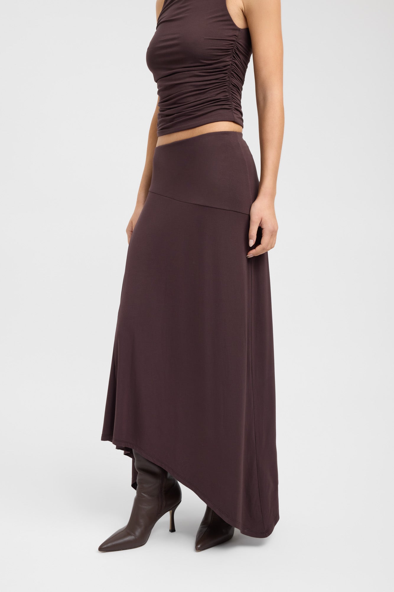 Zala Knit Skirt - Mahogany