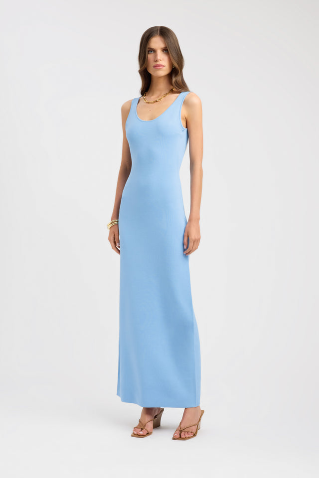 back Venice Maxi Dress Kookai Straight Maxi Fitted Scoopneck womens-dresses 