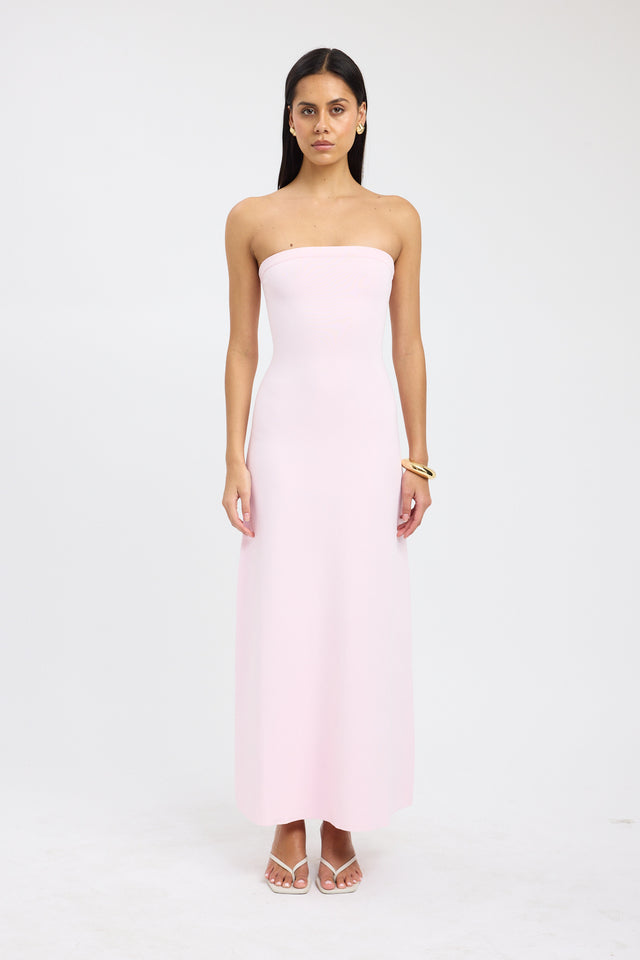 front Serenity Strapless Dress Kookai Straight Maxi Fitted Straight womens-dresses 