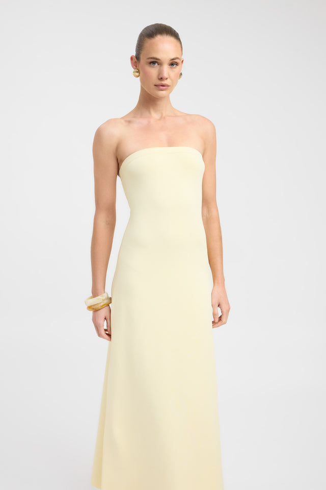 front Serenity Strapless Dress Kookai Straight Maxi Fitted Straight womens-dresses 