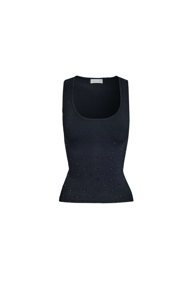 Riviera Top Kookai Fitted Scoopneck Sleeveless Womens-Blouse 