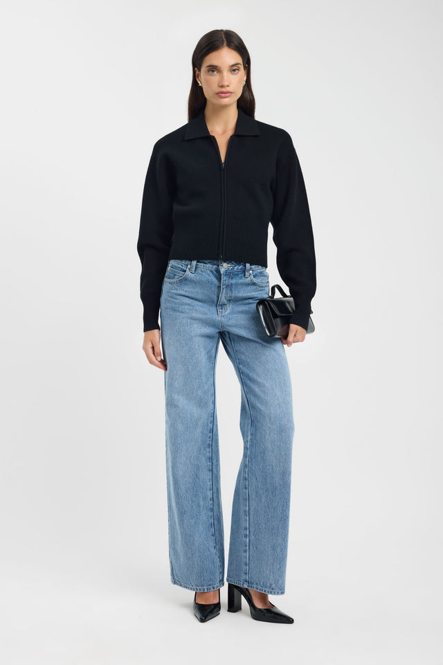 side Dalton Collared Cardigan Kookai Relaxed Straight Long sleeve Womens-Blouse 