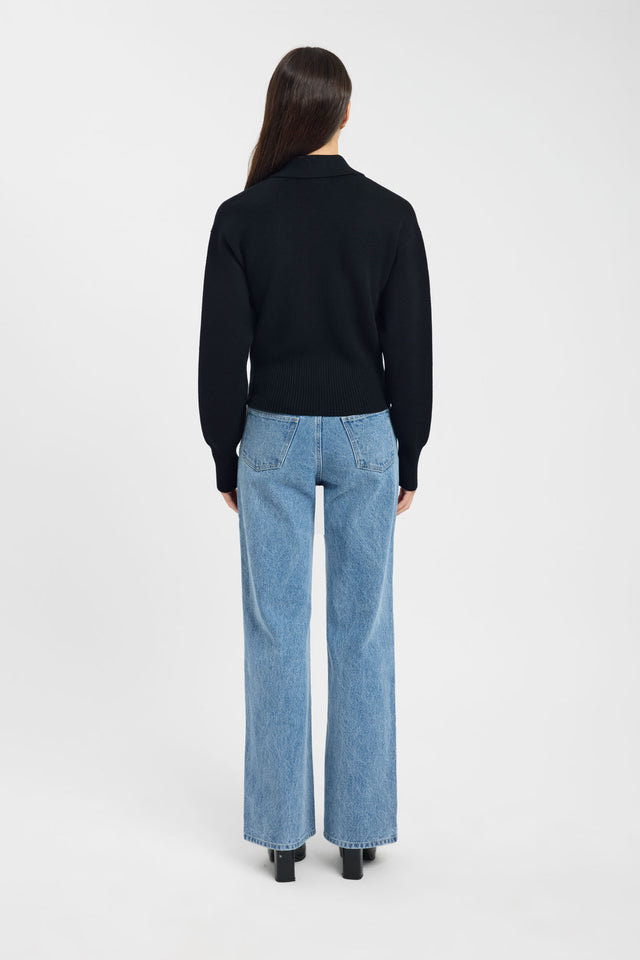 back Dalton Collared Cardigan Kookai Relaxed Straight Long sleeve Womens-Blouse 