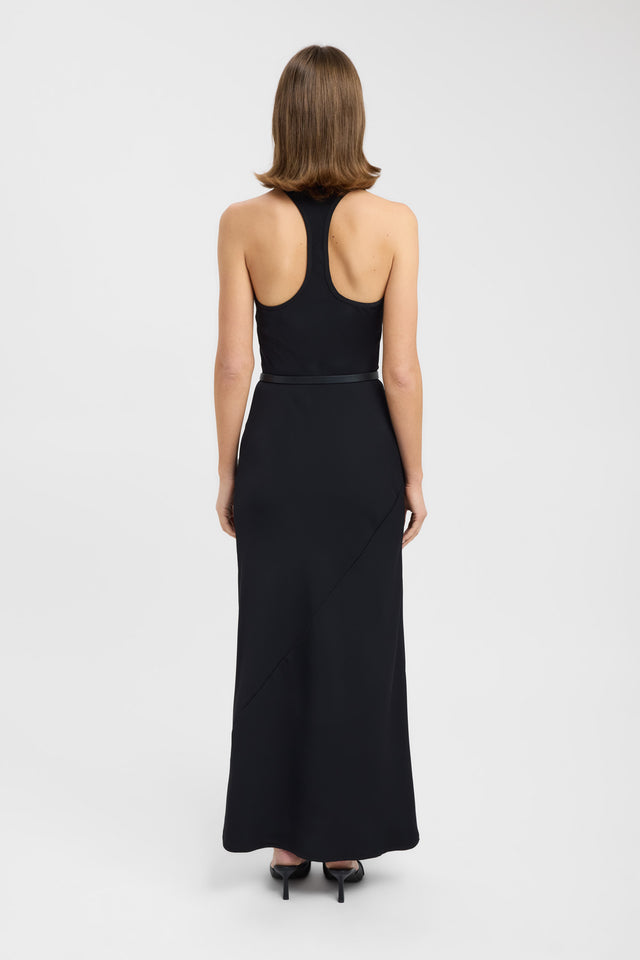back Maria Slip Dress Kookai Aline Maxi Fitted Scoopneck womens-dresses 